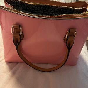 Brand new with tags pink Patent leather handbag with matching wallet